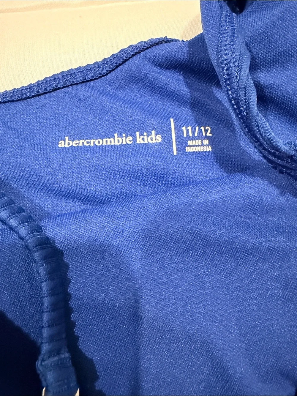 abercrombie kids Royal Blue Ribbed One-Shoulder Cutout Swimsuit